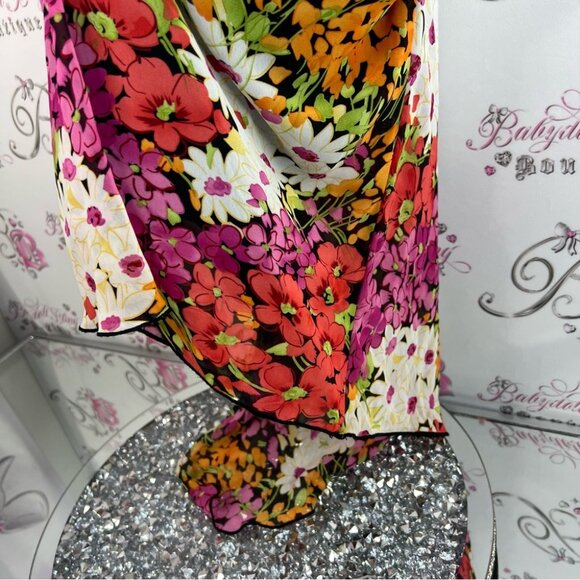 Scarlett dress flowers braided straps Black and Multicolor Floral Maxi Dress - Picture 6 of 13